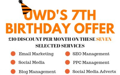UWD’s Special Birthday Offer On SEVEN Selected Services!